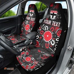 Personalized St Kilda Saints Car Seat Cover Aboriginal Dot Painting Graffiti Style TS04