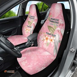Personalised Galah Cockatoo Fighting in Pink Car Seat Cover Australian Breast Cancer Spirit LT9