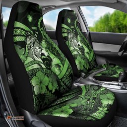 Maori Romantic Valentine Car Seat Cover The Hongi Kiss Green Galaxy DT05