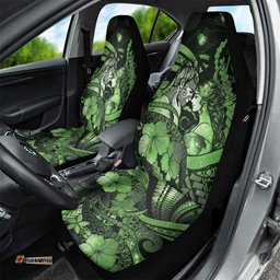 Maori Romantic Valentine Car Seat Cover The Hongi Kiss Green Galaxy DT05