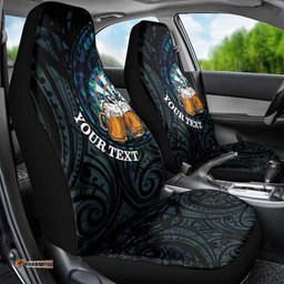 Personalized New Zealand Darts Beer Car Seat Cover Paua Shell Aotearoa Maori Tattoo LT14