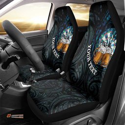 Personalized New Zealand Darts Beer Car Seat Cover Paua Shell Aotearoa Maori Tattoo LT14