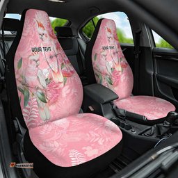 Personalised Galah Cockatoo Eucalyptus Flowers Car Seat Cover Australian Breast Cancer Spirit LT9