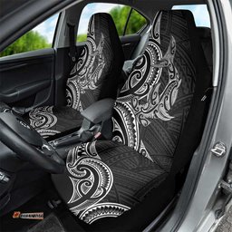 New Zealand Hammerhead Shark Car Seat Cover Maori Haehae Mangopare Black LT14