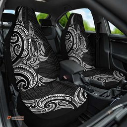 New Zealand Hammerhead Shark Car Seat Cover Maori Haehae Mangopare Black LT14