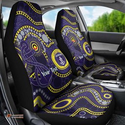 Dockers NAIDOC Week 2026 Personalised Car Seat Cover 50 Years of Deadly Aboriginal Art LT14