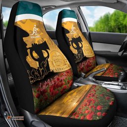 Wallabies ANZAC Day Car Seat Cover Last Post Poppy Lest We Forget LT14