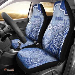 Roos Football Car Seat Cover Aboriginal Dot Art Pattern DT05