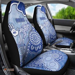 Roos Football Car Seat Cover Aboriginal Dot Art Pattern DT05