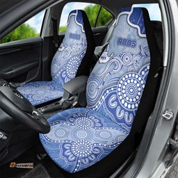 Roos Football Car Seat Cover Aboriginal Dot Art Pattern DT05