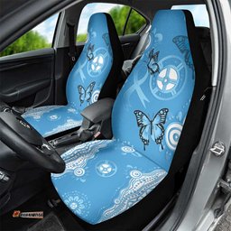 World Diabetes Day Australia Car Seat Cover Blue Ribbon Butterfly Aboriginal Art LT14
