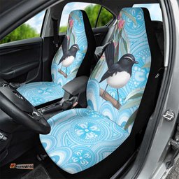 Willie wagtail Australia Car Seat Cover Eucalyptus Blossoms Aboriginal Art LT14