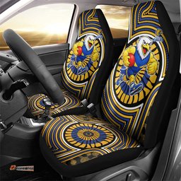 West Coast Eagles Car Seat Cover Indigenous Monochrome Dot Art Mascot Style TS04