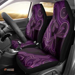 Purple Indigenous Dragonfly Australia Car Seat Cover Aboriginal Art LT14