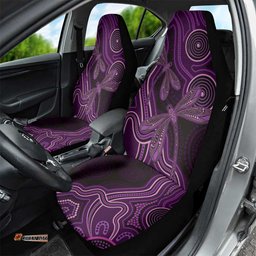 Purple Indigenous Dragonfly Australia Car Seat Cover Aboriginal Art LT14