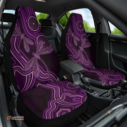 Purple Indigenous Dragonfly Australia Car Seat Cover Aboriginal Art LT14