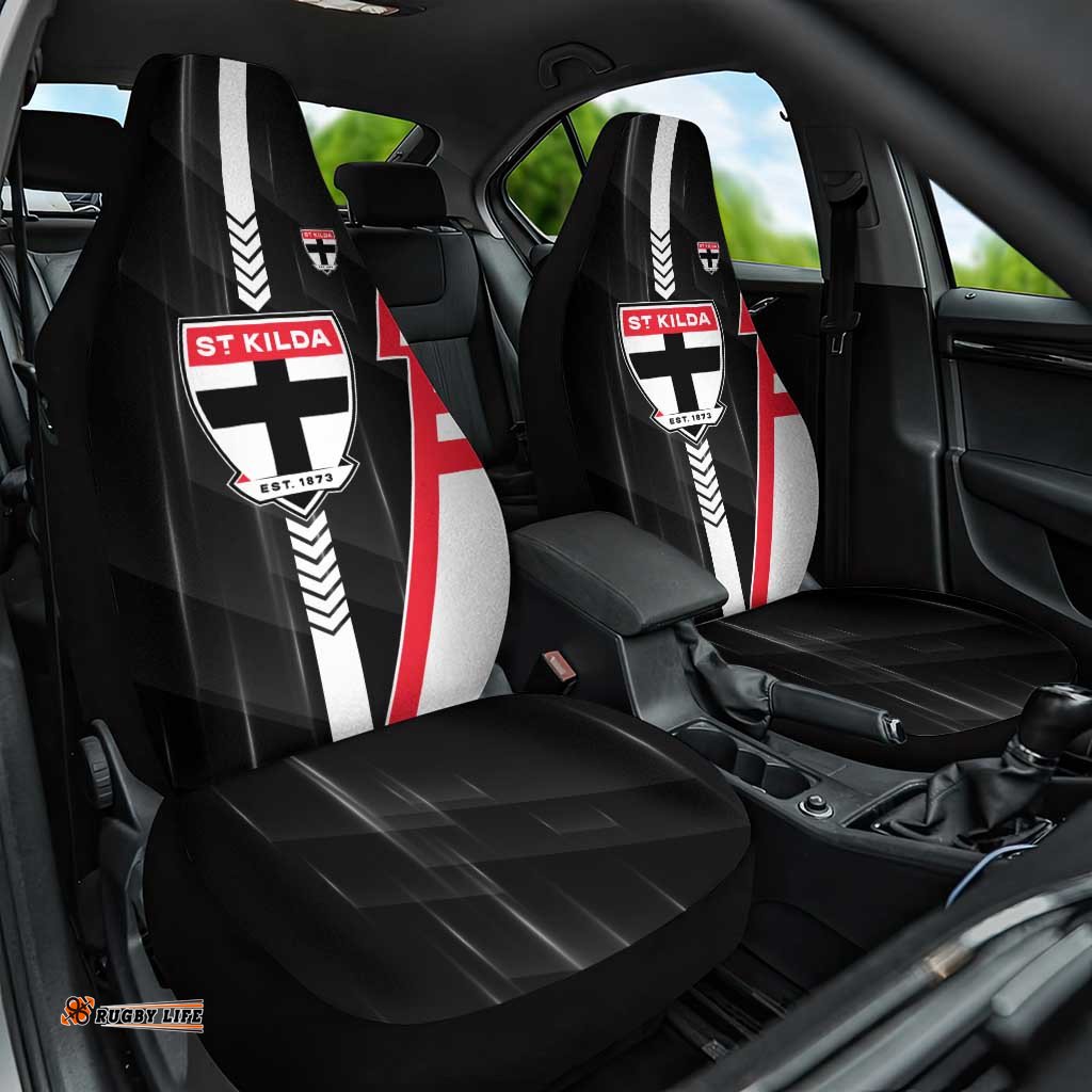 St Kilda Saints Car Seat Cover Modern Geometric Sports Graphic Style TS04