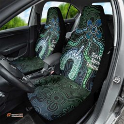 Torres Strait Islands Car Seat Cover Indigenous Australian Marine Tribal Dot Art TS04
