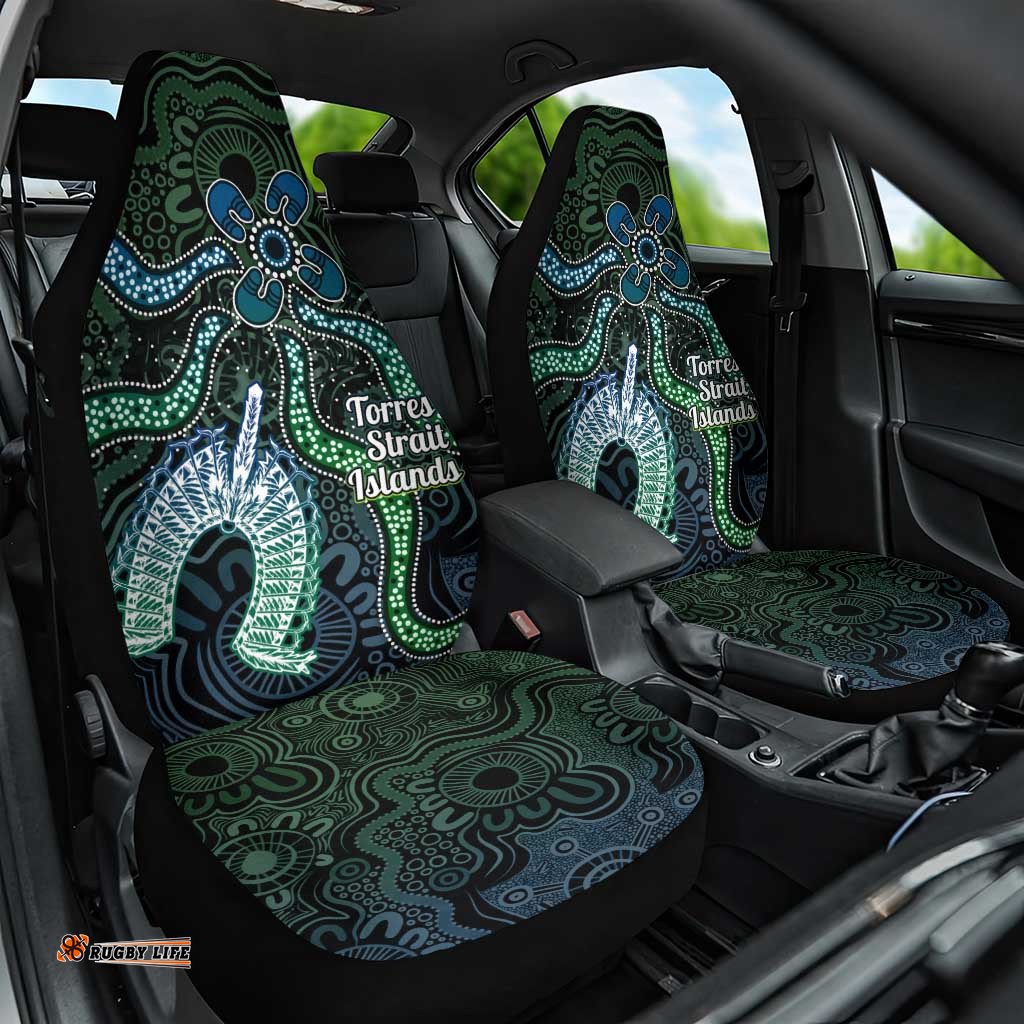 Torres Strait Islands Car Seat Cover Indigenous Australian Marine Tribal Dot Art TS04