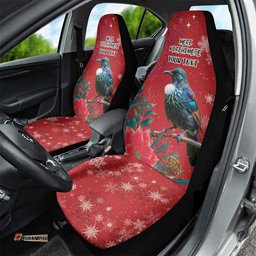 Tui Meri Kirihimete Personalised Car Seat Cover Pohutukawa Flowers Red Motif LT9