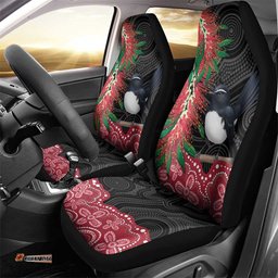Willie wagtail Australia Car Seat Cover Aussie Bottlebrushes Aboriginal Art LT14