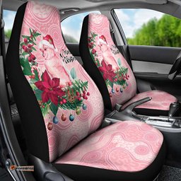 Watercolor Pink Galah Flowers Car Seat Cover Australia Christmas Vibes LT9