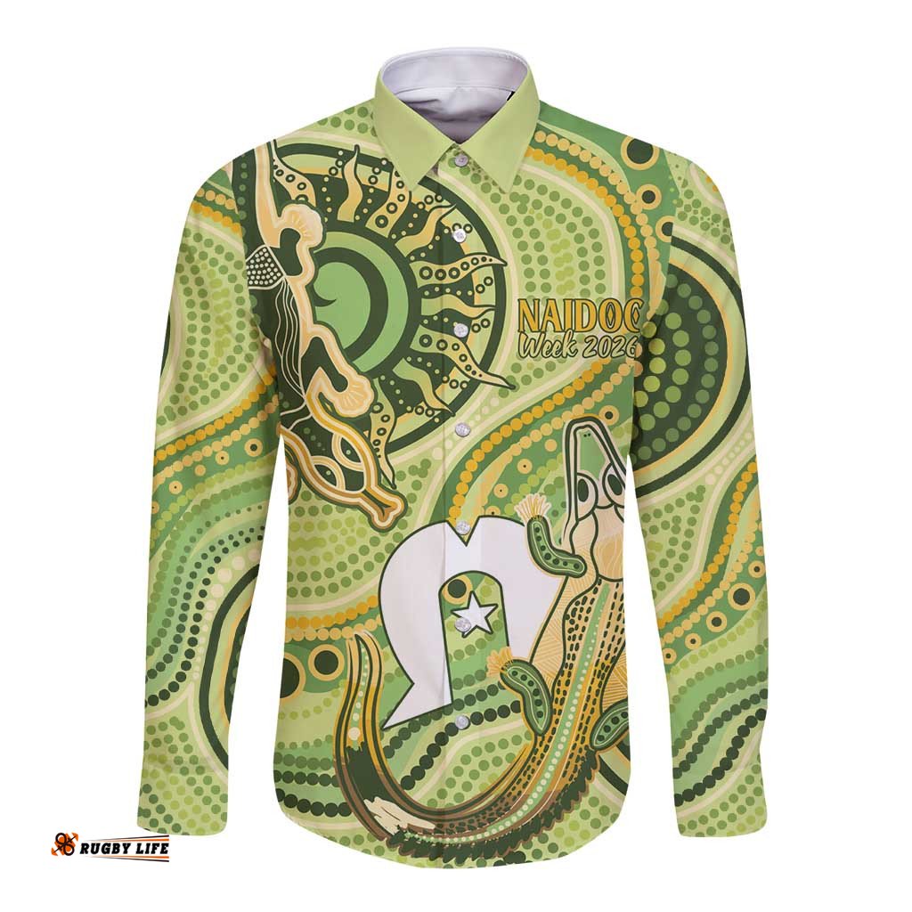 2026 NAIDOC Week 50 Years Deadly Long Sleeve Button Shirt Flows of Time LT7