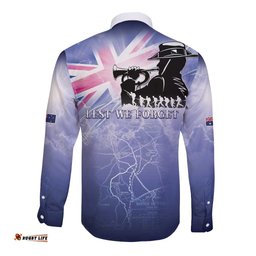 Australia ANZAC Day Long Sleeve Button Shirt Battle Of Passchendaele Remember Them LT05