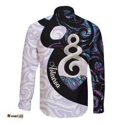 Aotearoa Pikorua Long Sleeve Button Shirt NZ Twist - Bond And Love LT14