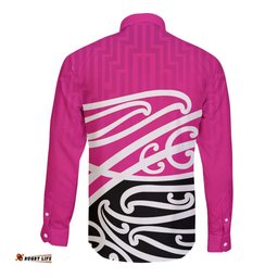 All Pink New Zealand Kowhai Ngutukak Long Sleeve Button Shirt LT9