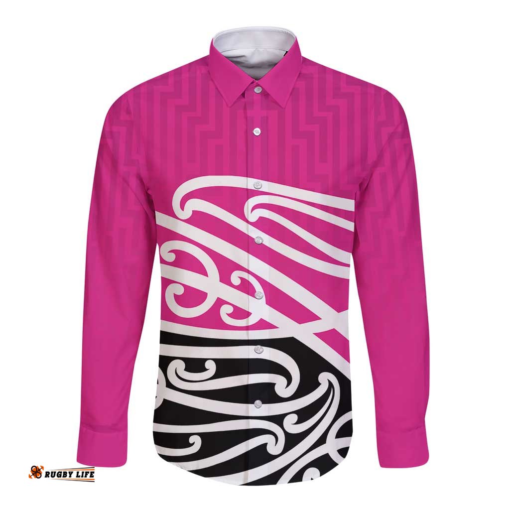 All Pink New Zealand Kowhai Ngutukak Long Sleeve Button Shirt LT9