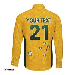 Australian Lawn Bowls Custom Long Sleeve Button Shirt Aussie Minimalist Style LT9