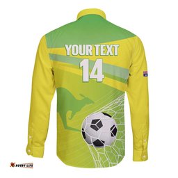 Custom Australia Soccer 2026 Long Sleeve Button Shirt Come On Matildas LT14