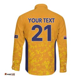 Australian South Australia Lawn Bowls Custom Long Sleeve Button Shirt Aussie Minimalist Style LT9