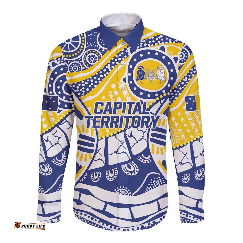 Australian Capital Territory Long Sleeve Button Shirt For The King The Law And The People LT9