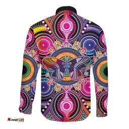 Australia Indigenous Autism Awareness Long Sleeve Button Shirt Its Okay To Be Different LT05