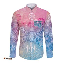 Australia NAIDOC Week 2026 50 Years Deadly Long Sleeve Button Shirt Celestial Glows LT7