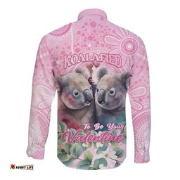 Australia Koala Valentine's Day Long Sleeve Button Shirt Koalified To Be Your Valentine LT14