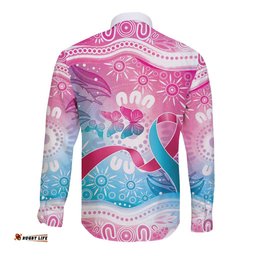 Australia Hereditary Cancer Awareness Long Sleeve Button Shirt Never Give Up LT05