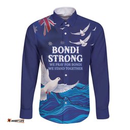 Bondi Beach Pray For Australia Personalised Long Sleeve Button Shirt LT9