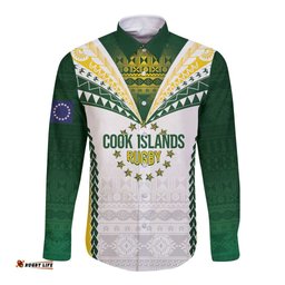 Cook Islands Rugby Custom Long Sleeve Button Shirt Kuki's Aitu Champions LT7