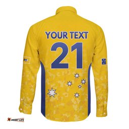 Australian ACT Lawn Bowls Custom Long Sleeve Button Shirt Aussie Minimalist Style LT9