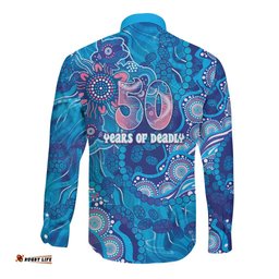 NAIDOC Week 2026 Long Sleeve Button Shirt Turtle Dream On The Waves DT05