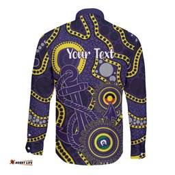 Dockers NAIDOC Week 2026 Personalised Long Sleeve Button Shirt 50 Years of Deadly Aboriginal Art LT14
