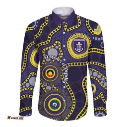 Dockers NAIDOC Week 2026 Personalised Long Sleeve Button Shirt 50 Years of Deadly Aboriginal Art LT14