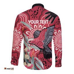 Personalised Australia Galah NAIDOC Week 2026 Long Sleeve Button Shirt 50 Years of Deadly Aboriginal Art LT14