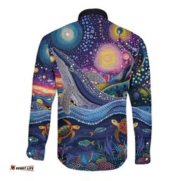 Heal Country Heal Our Nation Aboriginal Dreamtime Long Sleeve Button Shirt LT9