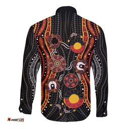 NAIDOC Week 2026 Long Sleeve Button Shirt Together We Rise Together We Stay Deadly LT9