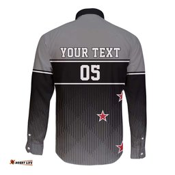 Custom New Zealand Cricket Long Sleeve Button Shirt Black Cap Unbeatable LT05