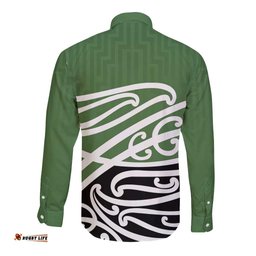 Green Fern New Zealand Kowhai Ngutukak Long Sleeve Button Shirt LT9